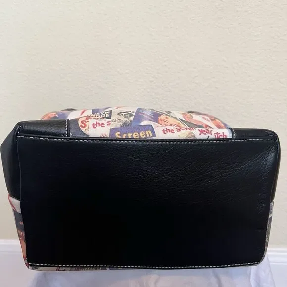 NWT Radio Days Marilyn Monroe Women Black Shoulder Bag - Picture 7 of 7